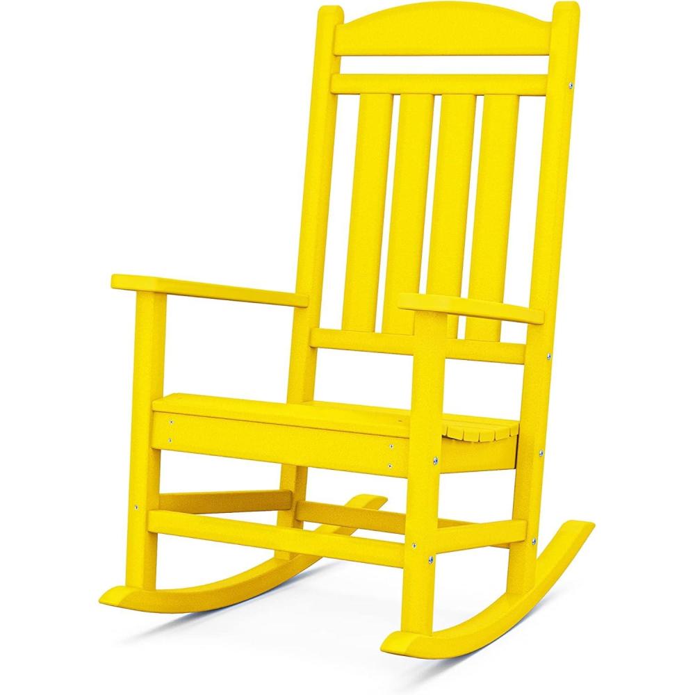 image:imagePOLYWOOD Presidential Rocking Chair in Slate GreyLemon