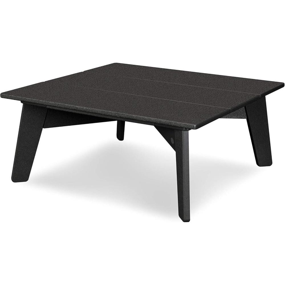 image:imagePOLYWOOD Riviera Modern Conversation Table in Slate GreyBlack