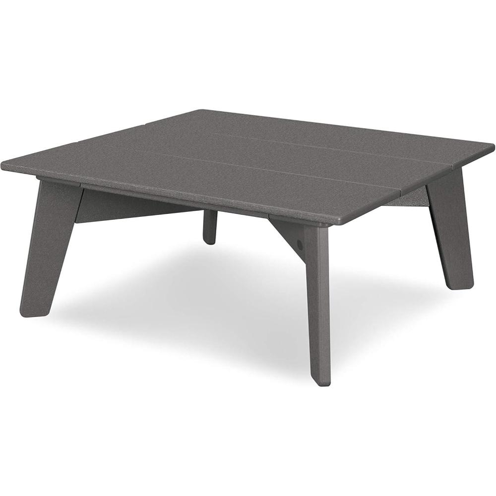 image:imagePOLYWOOD Riviera Modern Conversation Table in Slate GreySlate Grey
