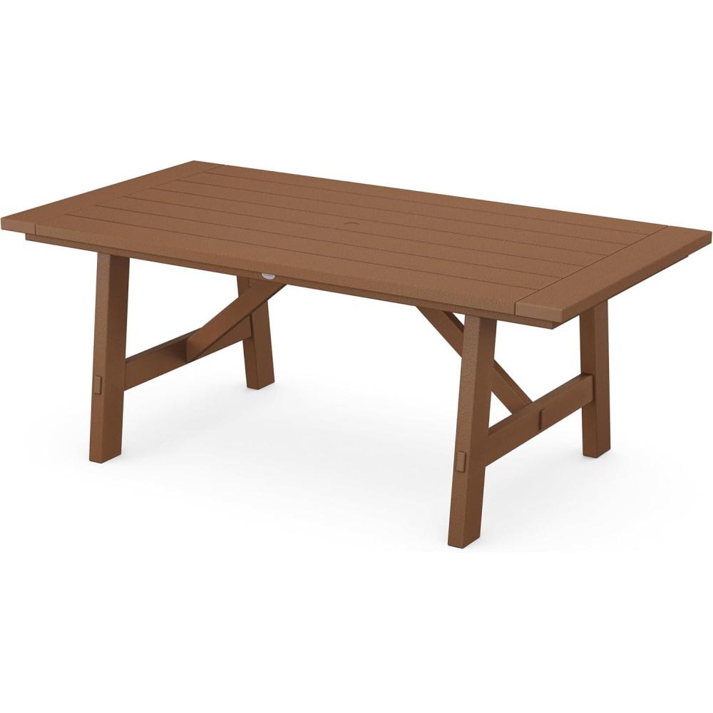 image:imagePOLYWOOD Rustic Farmhouse 39 x 75 Dining Table in WhiteTeak