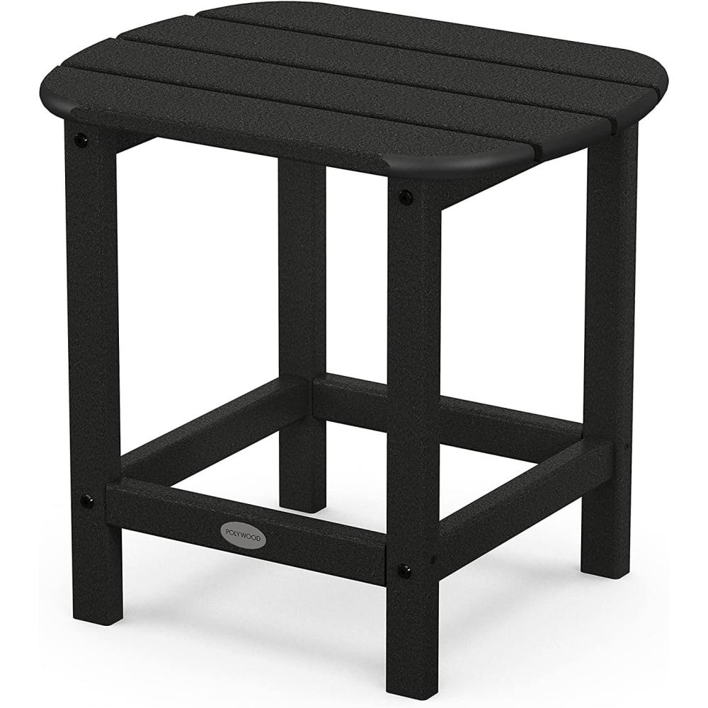 image:imagePOLYWOOD SBT18WH South Beach 18 Outdoor Side Table WhiteBlack