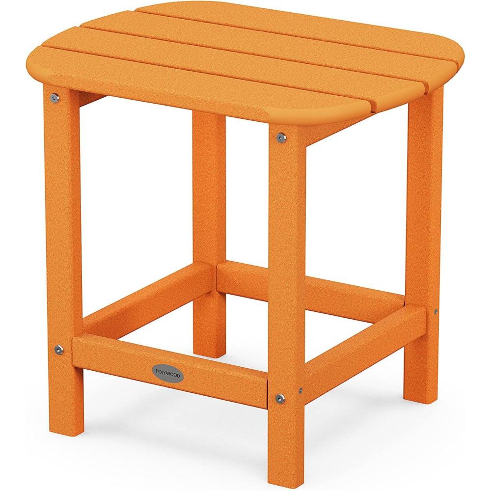image:imagePOLYWOOD SBT18WH South Beach 18 Outdoor Side Table WhiteTangerine