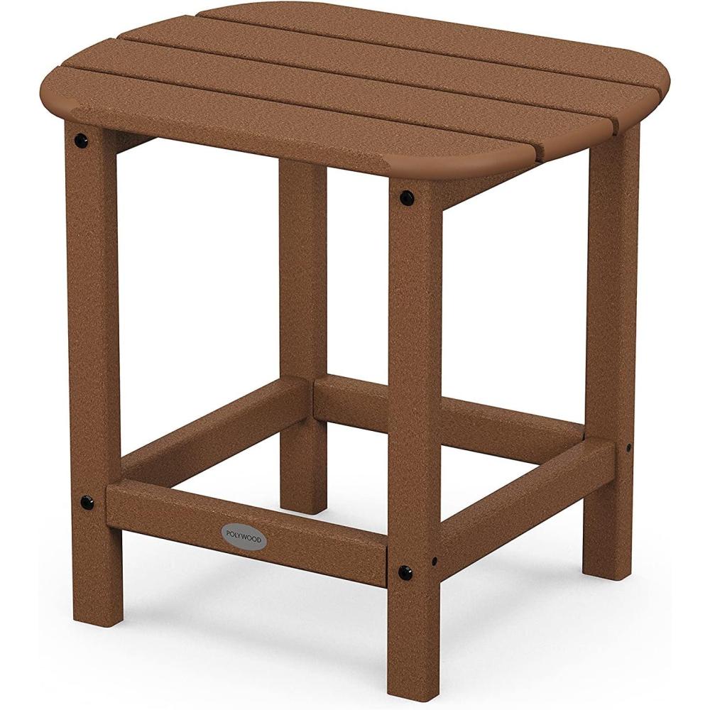 image:imagePOLYWOOD SBT18WH South Beach 18 Outdoor Side Table WhiteTeak