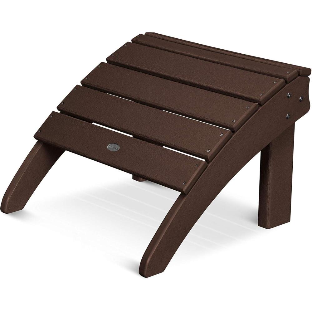 image:imagePOLYWOOD SHO22MA Seashell Adirondack Chair Ottoman Mahogany
