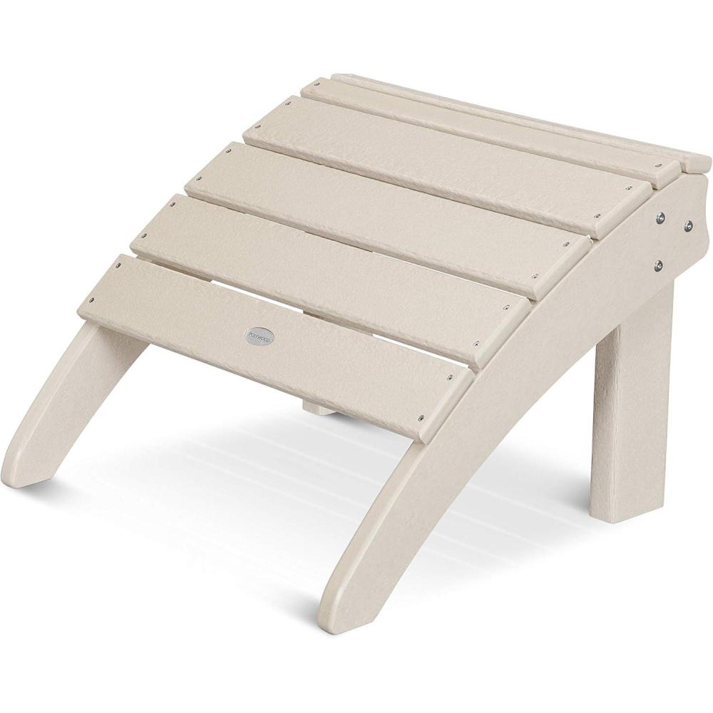 image:imagePOLYWOOD SHO22TE Seashell Adirondack Chair Ottoman TeakSand