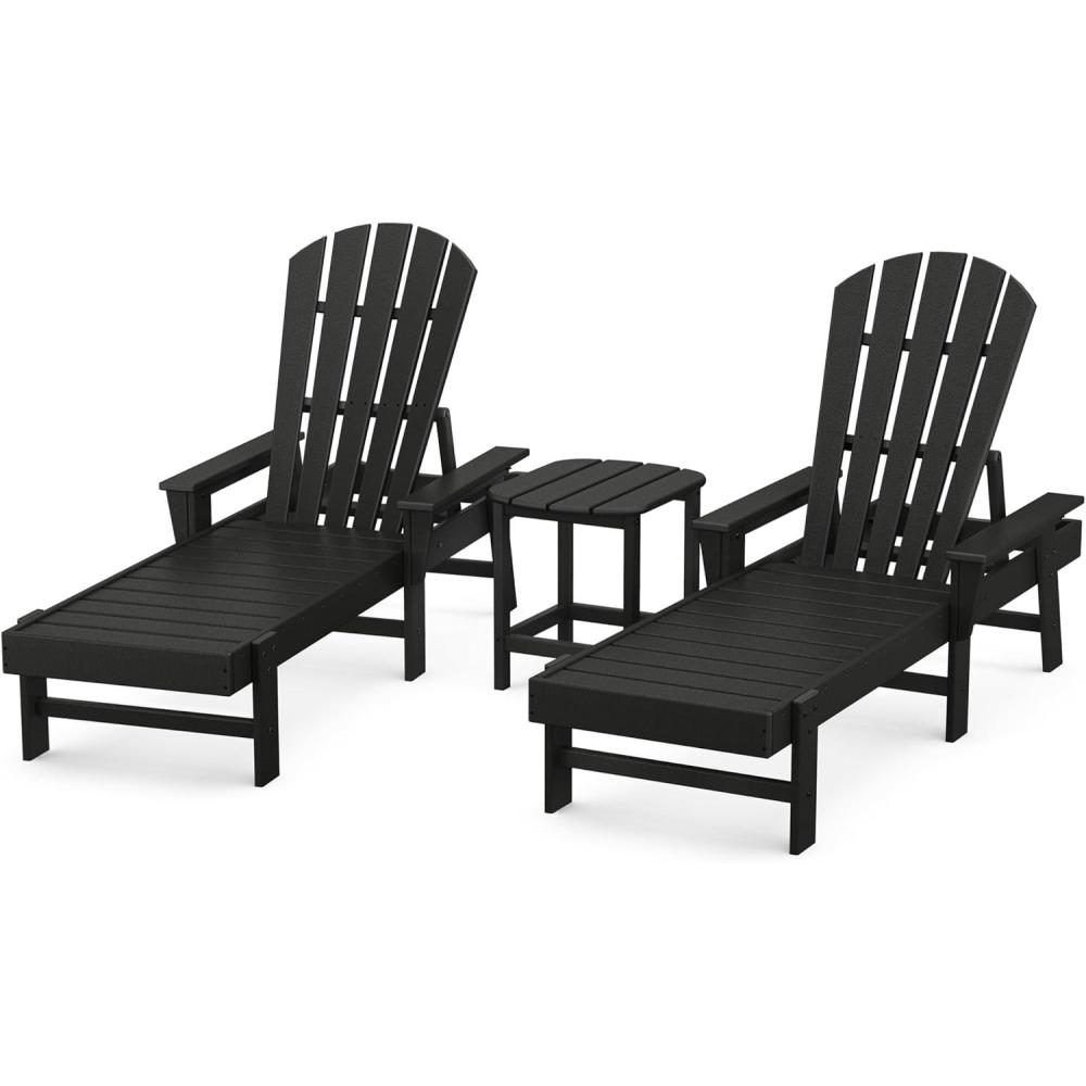 image:imagePOLYWOOD South Beach Chaise Set WhiteBlack