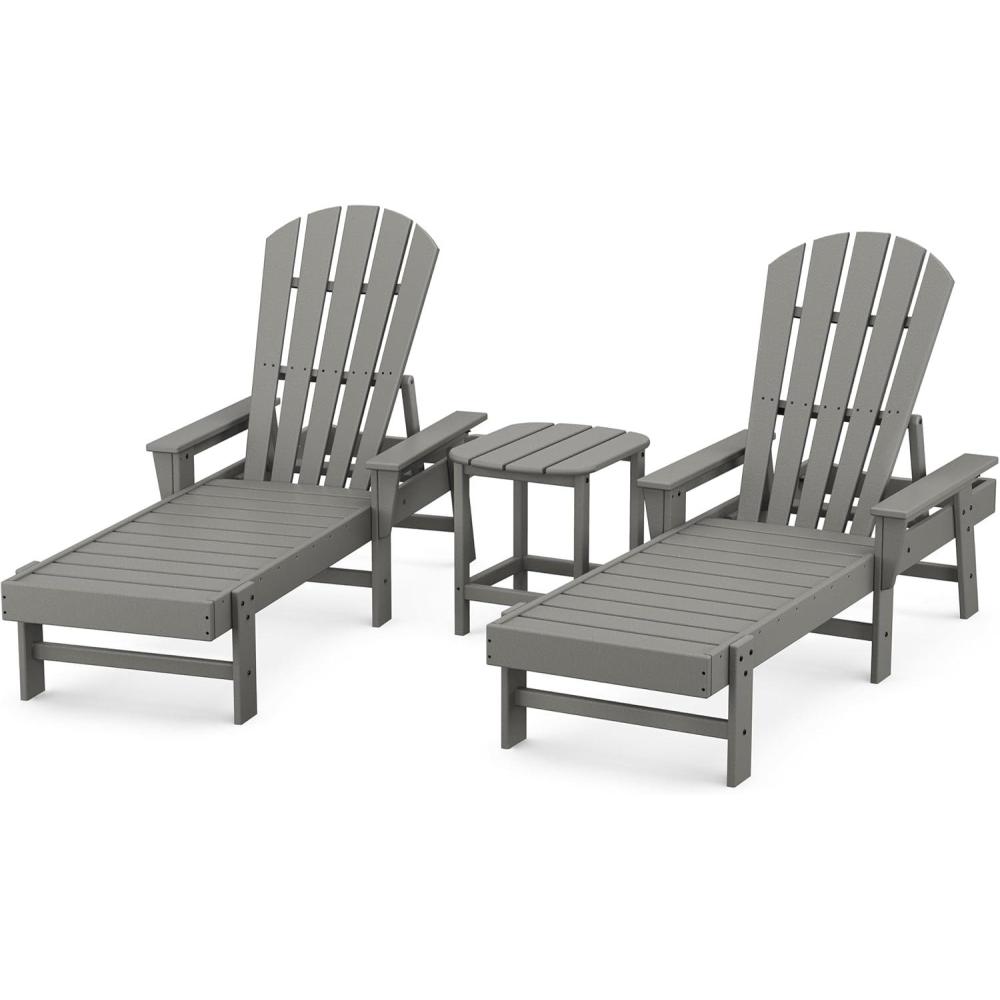 image:imagePOLYWOOD South Beach Chaise Set WhiteSlate Grey
