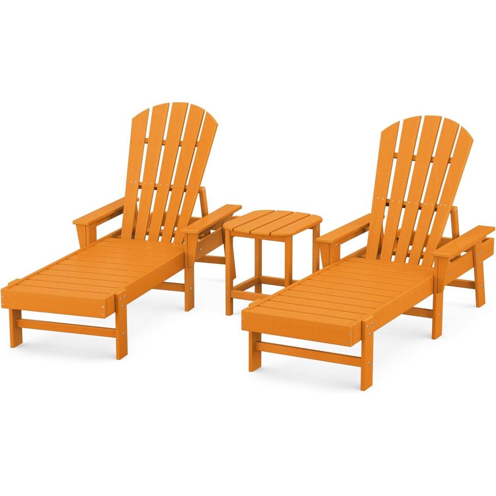 image:imagePOLYWOOD South Beach Chaise Set WhiteTangerine