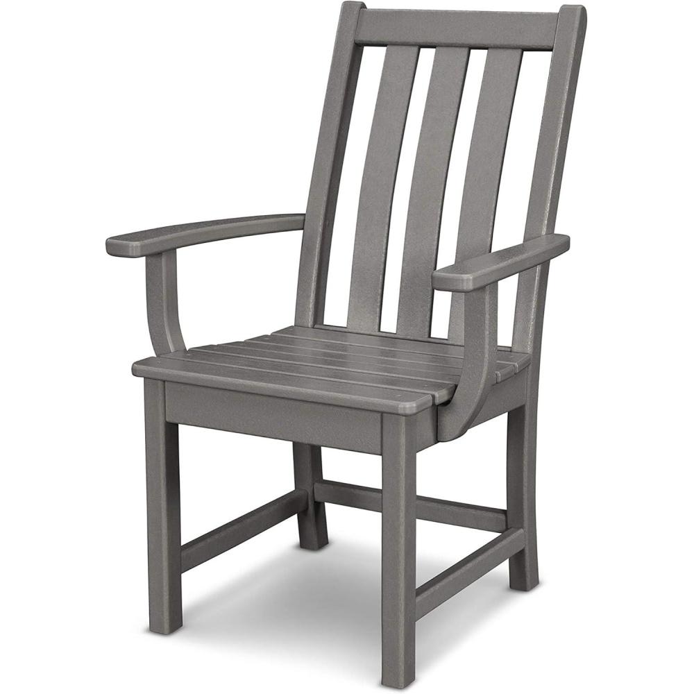 image:imagePOLYWOOD Vineyard Dining Arm Chair BlackSlate Grey