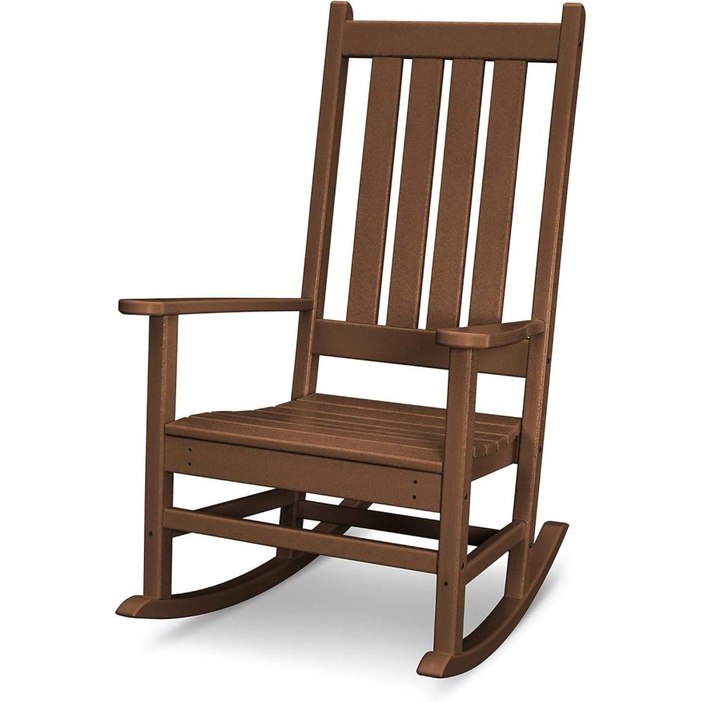 image:imagePOLYWOOD Vineyard Porch Rocking Chair HDPE Outdoor Rocker Patio Furniture Black Made in USATeak