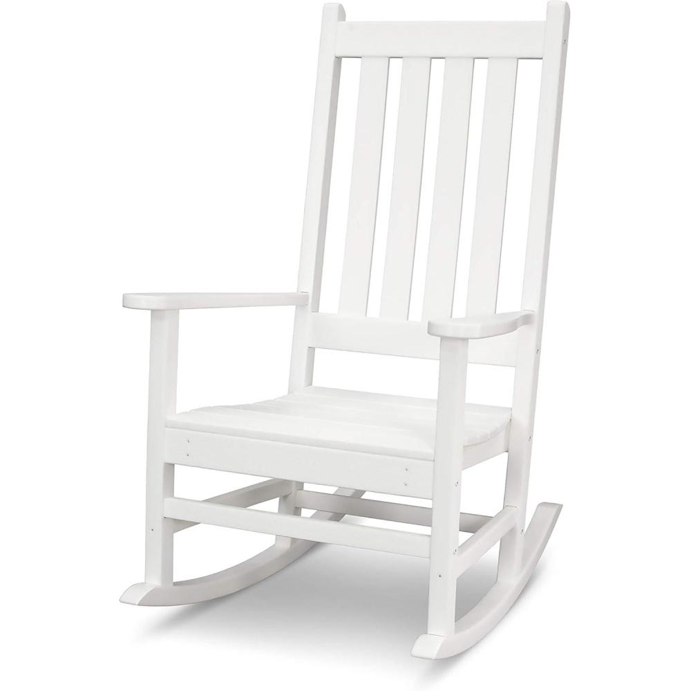 image:imagePOLYWOOD Vineyard Porch Rocking Chair HDPE Outdoor Rocker Patio Furniture Black Made in USAWhite
