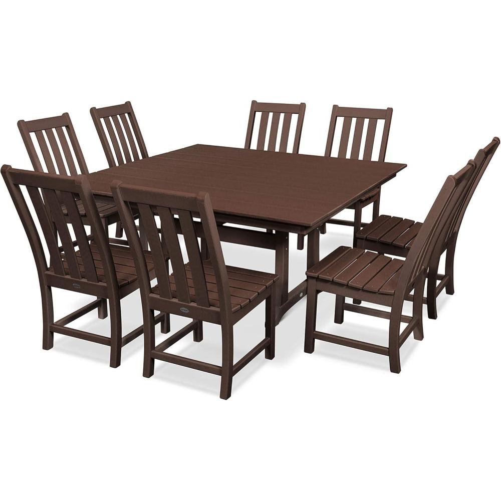 image:imagePolywood Vineyard 9Piece Farmhouse Dining Set BlackMahogany