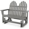 image:imagePOLYWOOD Classic Adirondack Glider Slate Grey