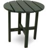 image:imagePOLYWOOD Round Side Table 18 Inch Outdoor End Table Recycled Plastic Patio Furniture Pool Deck Garden Hot Tub Accent Table NavyGreen