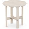 image:imagePOLYWOOD Round Side Table 18 Inch Outdoor End Table Recycled Plastic Patio Furniture Pool Deck Garden Hot Tub Accent Table NavySand