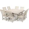 image:imagePolywood Vineyard 9Piece Outdoor Dining Set  Sand  HDPE Composite Patio Furniture  Table and 8 Chairs  FadeProof AllSeason Backyard DiningSand