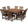 image:imagePolywood Vineyard 9Piece Outdoor Dining Set  Sand  HDPE Composite Patio Furniture  Table and 8 Chairs  FadeProof AllSeason Backyard DiningTeak