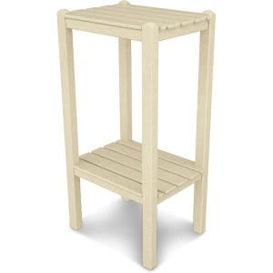POLYWOOD 2-Shelf Bar Side Table, Sand(Sand)