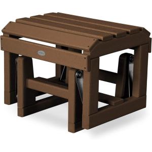 POLYWOOD Classic Adirondack Glider Ottoman (Slate Grey)(Teak)