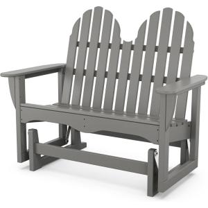 POLYWOOD® Classic Adirondack Glider, Slate Grey