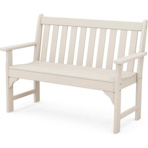 POLYWOOD GNB48BL Vineyard 48″ Bench, Black(Sand)