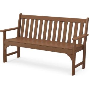 POLYWOOD GNS60WH Vineyard 60″ Swing, White(Teak)