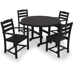 POLYWOOD® La Casa Café Dining Set, White(Black)