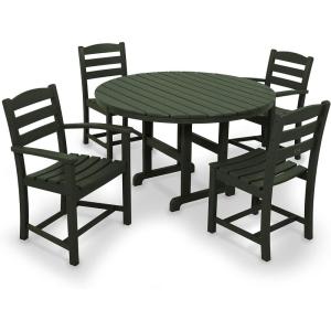 POLYWOOD® La Casa Café Dining Set, White(Green)