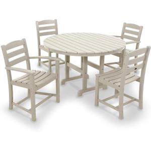 POLYWOOD® La Casa Café Dining Set, White(Sand)