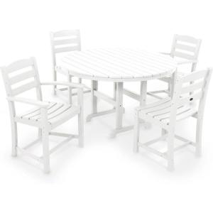 POLYWOOD® La Casa Café Dining Set, White(White)