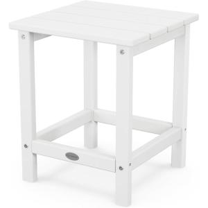 POLYWOOD Long Island 18″ Side Table, White(White)