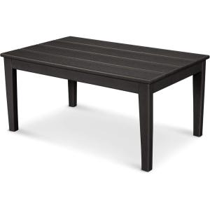 POLYWOOD® Newport 22″ x 36″ Coffee Table, Slate Grey(Black)