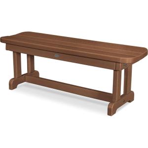 POLYWOOD PBB48TE Park 48″ Backless Bench, Teak(Teak)