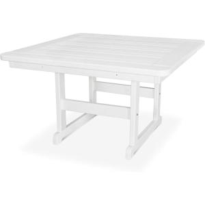 POLYWOOD® Park Dining Table, Slate Grey(White)