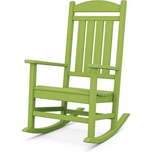 POLYWOOD Presidential Rocking Chair in Slate Grey(Lime)