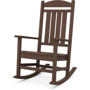 POLYWOOD Presidential Rocking Chair in Slate Grey(Mahogany)