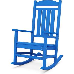 POLYWOOD Presidential Rocking Chair in Slate Grey(Pacific Blue)