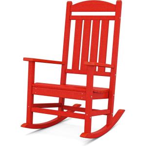 POLYWOOD Presidential Rocking Chair in Slate Grey(red)