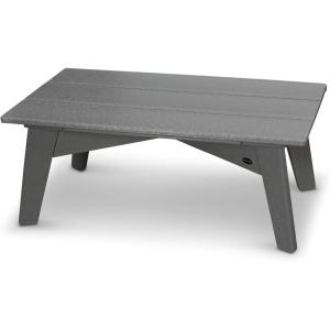 POLYWOOD® Riviera Conversation/Coffee Table, White(Slate Grey)