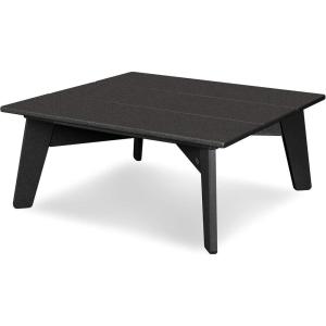 POLYWOOD® Riviera Modern Conversation Table in Slate Grey(Black)