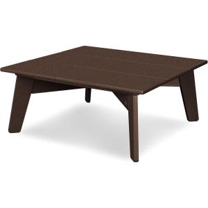 POLYWOOD® Riviera Modern Conversation Table in Slate Grey(Mahogany)