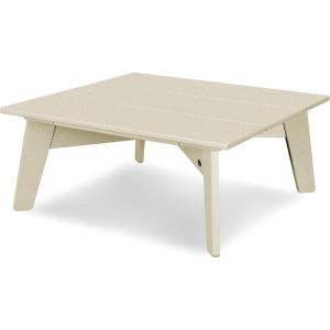 POLYWOOD® Riviera Modern Conversation Table in Slate Grey(Sand)