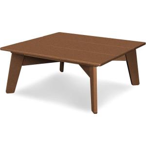 POLYWOOD® Riviera Modern Conversation Table in Slate Grey(Teak)