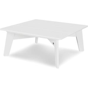 POLYWOOD® Riviera Modern Conversation Table in Slate Grey(White)