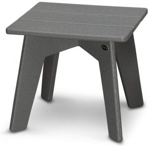 POLYWOOD® Riviera Side Table, Black(Slate Grey)