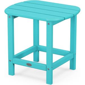 POLYWOOD SBT18WH South Beach 18″ Outdoor Side Table, White(Aruba)