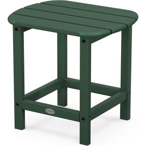 POLYWOOD SBT18WH South Beach 18″ Outdoor Side Table, White(Green)