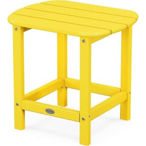 POLYWOOD SBT18WH South Beach 18″ Outdoor Side Table, White(Lemon)