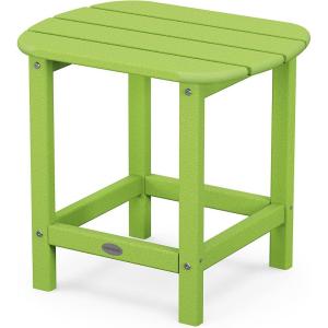 POLYWOOD SBT18WH South Beach 18″ Outdoor Side Table, White(Lime)