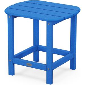 POLYWOOD SBT18WH South Beach 18″ Outdoor Side Table, White(Pacific Blue)